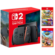 Nintendo Switch 2 Gaming Console with Mario Kart World & Super Mario Party Jamboree