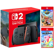 Nintendo Switch 2 Gaming Console with Mario Kart World and Kirby Air Riders Bundle