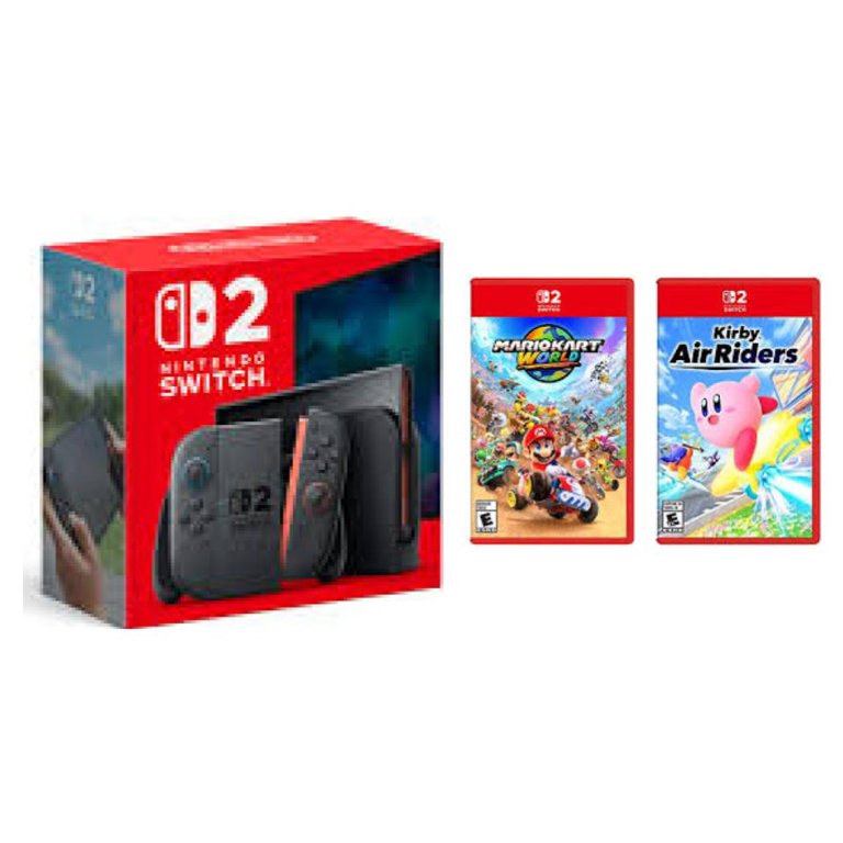 Nintendo Switch 2 Gaming Console with Mario Kart World and Kirby