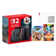 Nintendo Switch 2 Mario Kart World Bundle 256GB 7.9-Inch 1080P Screen, Joy-Con 2 with Mouse Sensor, Dock, with 1-2 Switch And Microfiber Cleaning Cloth & Screen Protector