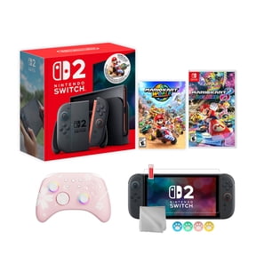 Nintendo Switch 2 Mario Kart World Bundle 256GB 7.9-Inch 1080P Screen, Joy-Con 2 with Mouse Sensor, Dock, with Mario Kart 8 Deluxe And Mytrix Wireless Switch Pro Controller & Accessories