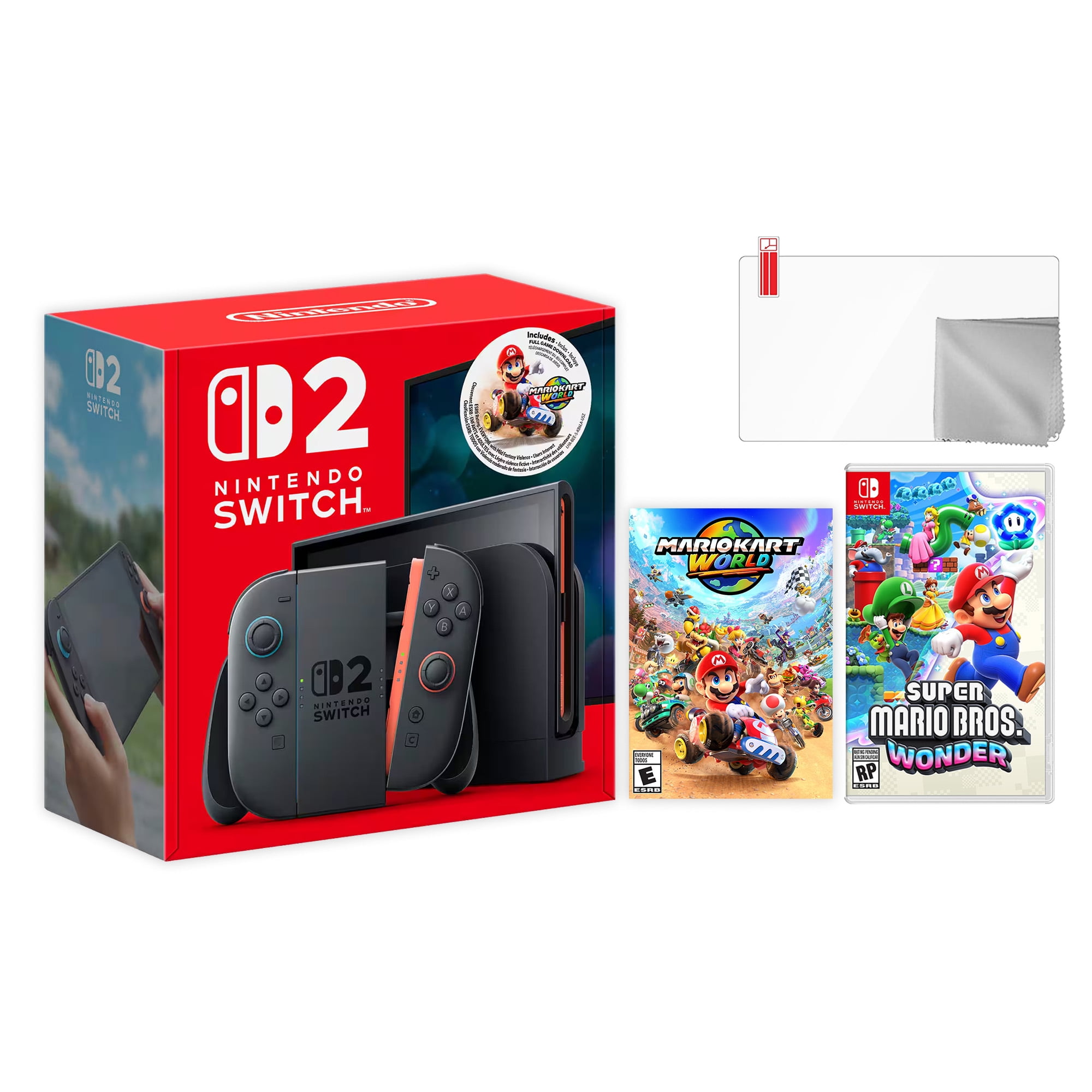 Nintendo Switch Mario Kart World (Nintendo Switch2) Nintendo Switch 2 Mario Kart World Bundle 256GB 7.9-Inch 1080P