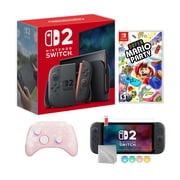Nintendo Switch 2 Mario Kart World Bundle 256GB 7.9-Inch 1080P Screen, Joy-Con 2 with Mouse Sensor, Dock, with Super Mario Party And Mytrix Wireless Pro Controller & Accessories