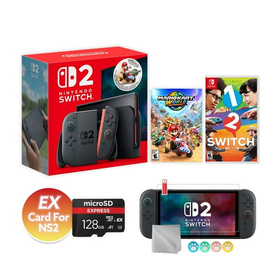 Nintendo Switch 2 Mario Kart World Bundle 256GB 7.9-Inch 1080P Screen, Joy-Con 2 with Mouse Sensor, Dock, with 1-2 Switch And Mytrix Accessories