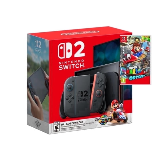 Nintendo Switch™ 2 Mario Kart™ World Bundle + Super Mario Odyssey Game ...