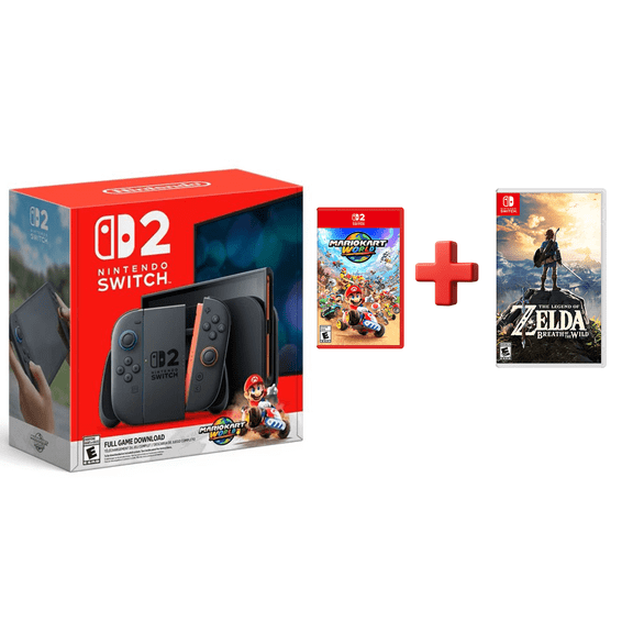 Nintendo Switch 2 + Mario Kart World Bundle + Zelda Tears of the Kingdom - US. Version