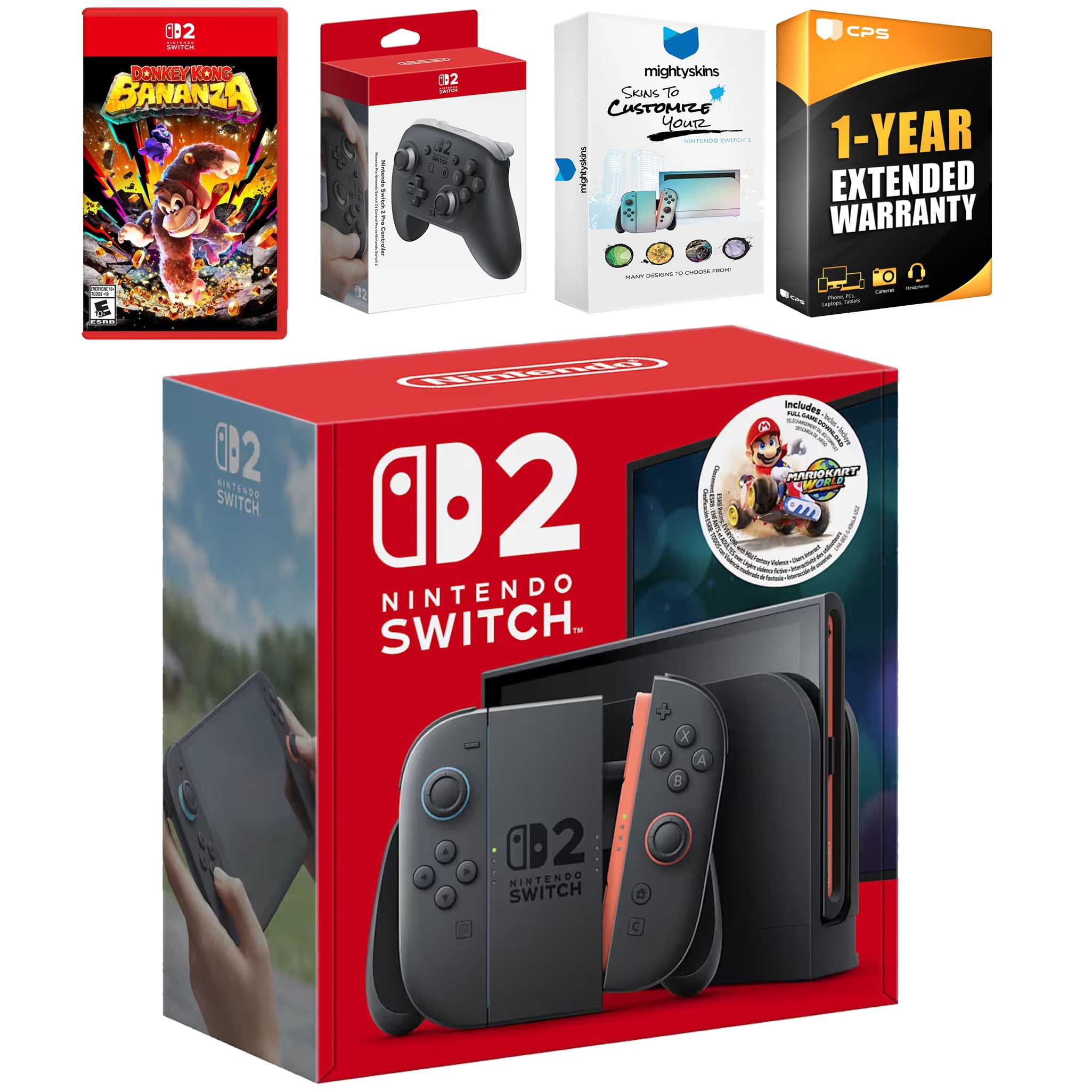 Nintendo Switch 2 + Mario Kart World Bundle with Donkey Kong