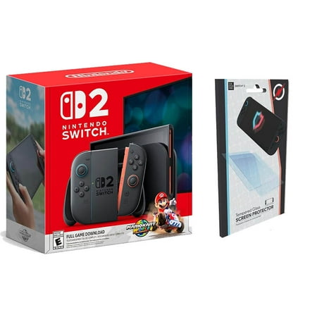 Nintendo Switch 2 + Mario Kart World Bundle with Screen Protector