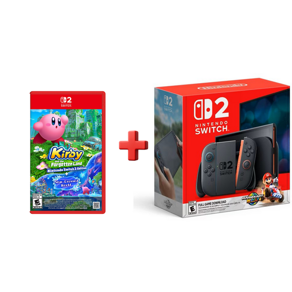 Nintendo Switch 2 + Mario Kart World + Kirby and The Forgotten Land Bundle  Nintendo Switch 2 Edition