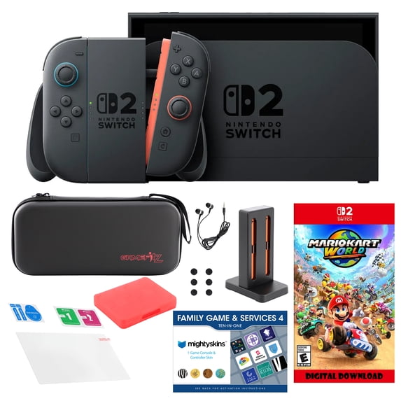 Nintendo Switch 2 MarioKart with Accessories Kit & Voucher - Walmart.com