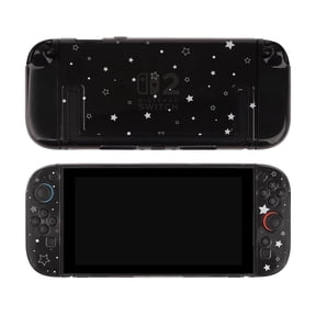 Nintendo Switch 2|OLED|1|LITE Star Pattern Shell | Transparent & White Switch Case | Night Sky Console Cover