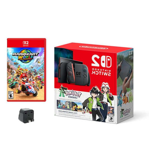 Nintendo Switch™ 2 + Pokémon™ Legends: Z-A Bundle + Mario Kart World + Travel Adapter (International Version)