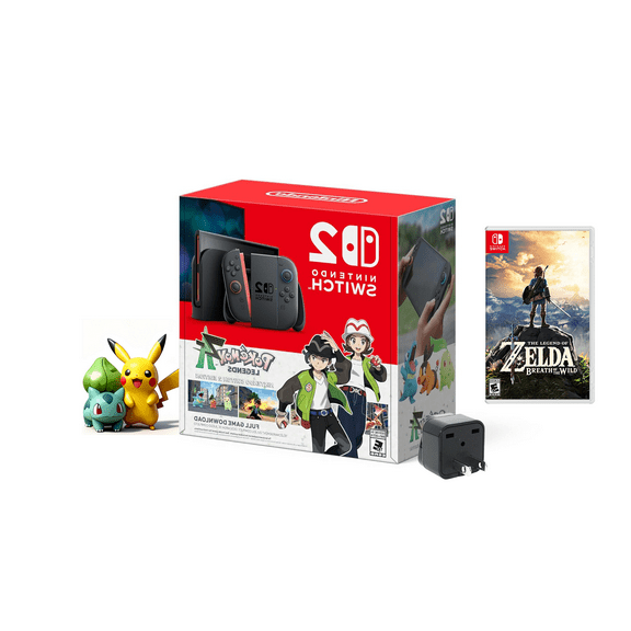 Nintendo Switch™ 2 + Pokémon™ Legends: Z-A + The Legend of Zelda™: Breath of the Wild with Travel Adapter – International Edition