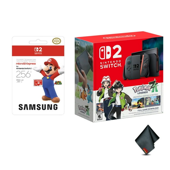 Nintendo Switch 2 with Pokemon Legends Z-A Edition Game Bundle, 256GB Console, Joy-Con 2 Controllers, 4K TV Output + Samsung Memory Card 256GB + Kirby and the Forgotten Land and Star-Crossed World
