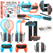 Nintendo Switch 2 Sports Accessories,18 in 1 Switch 2 Sports Accessories Bundle for Nintendo Switch 2 Sports,Family Accessories Kit Compatible with Switch 2 Sports Games