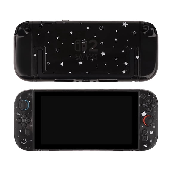 Nintendo Switch 2 Star Pattern Shell | Transparent & White Switch Case | Night Sky Console Cover