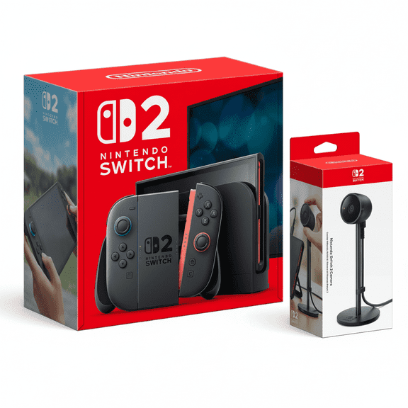 Nintendo Switch 2 System + Camera + Travel Adapter Plug Universal - International Version