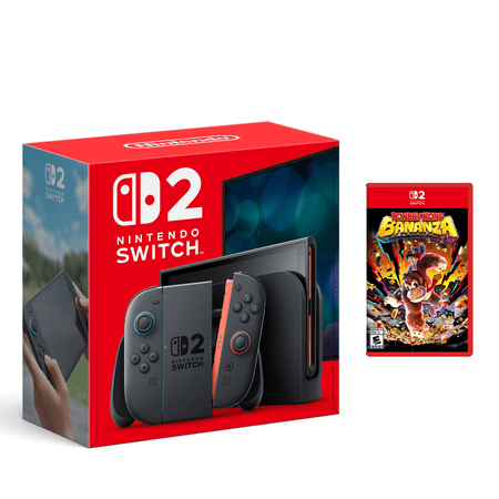 Nintendo Switch 2 System + Universal Travel Adapter Plug + Donkey Kong: Bananza [Physical] - International Version