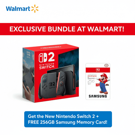 Nintendo Switch 2 System + Universal Travel Adapter Plug + Samsung microSD Express Memory Card – 256GB - International Version
