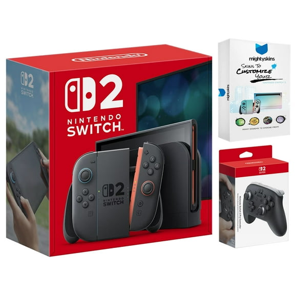 Nintendo Switch 2 Video Game Console with Pro Controller and MightySkins Code