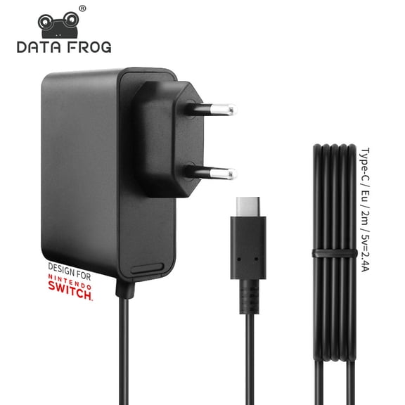 Nintendo Switch 2M Long Charger Power Adapter - Fast Charging NS AC Adapter for Switch/Switch Lite/Switch OLED Console, Direct Plug-in Travel Charger with Extended Cord