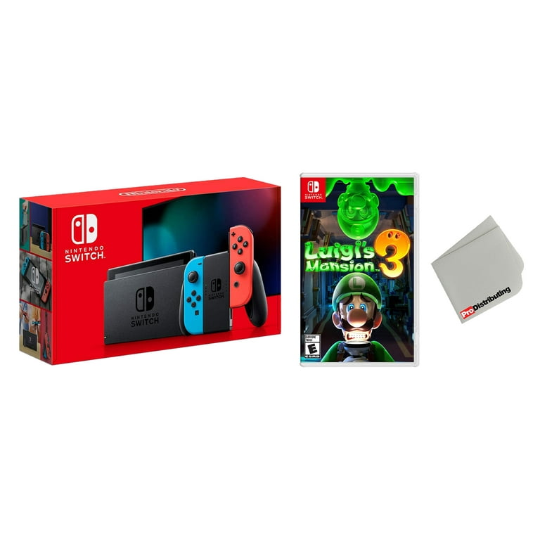 Nintendo Switch 32GB Console Neon Joy-Con Bundle with Luigi's Mansion 3  Game - Import with US Plug