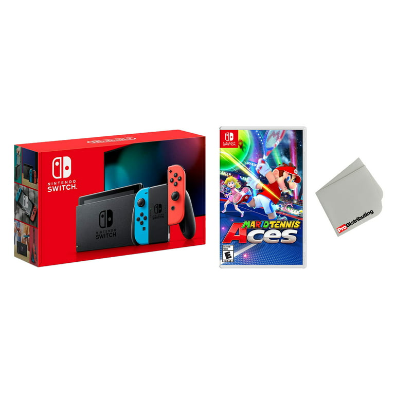 Neon Game Plug Nintendo US - Import Switch Bundle Joy-Con with Mario 32GB Console Tennis Aces with