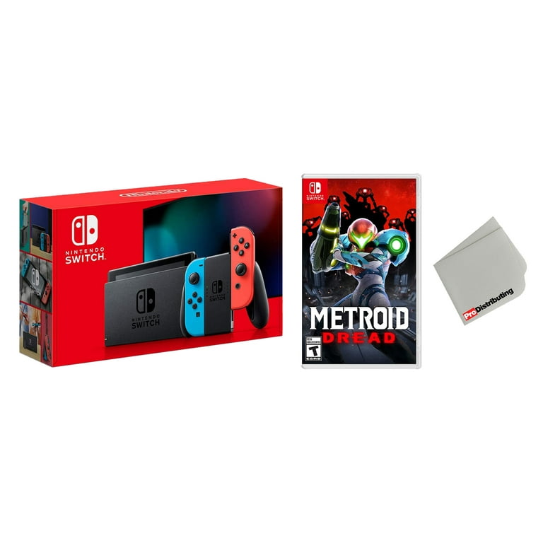 Nintendo with Game Neon Bundle Console - Plug 32GB Dread Joy-Con Metroid Switch with Import US