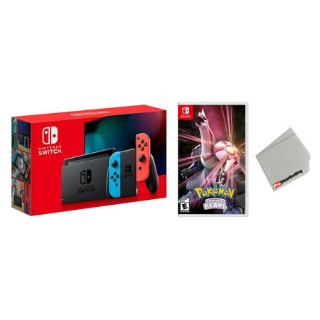 Nintendo Switch 32GB Console Neon Joy-Con Bundle with Pokemon Shining Pearl Game - Import with US Plug