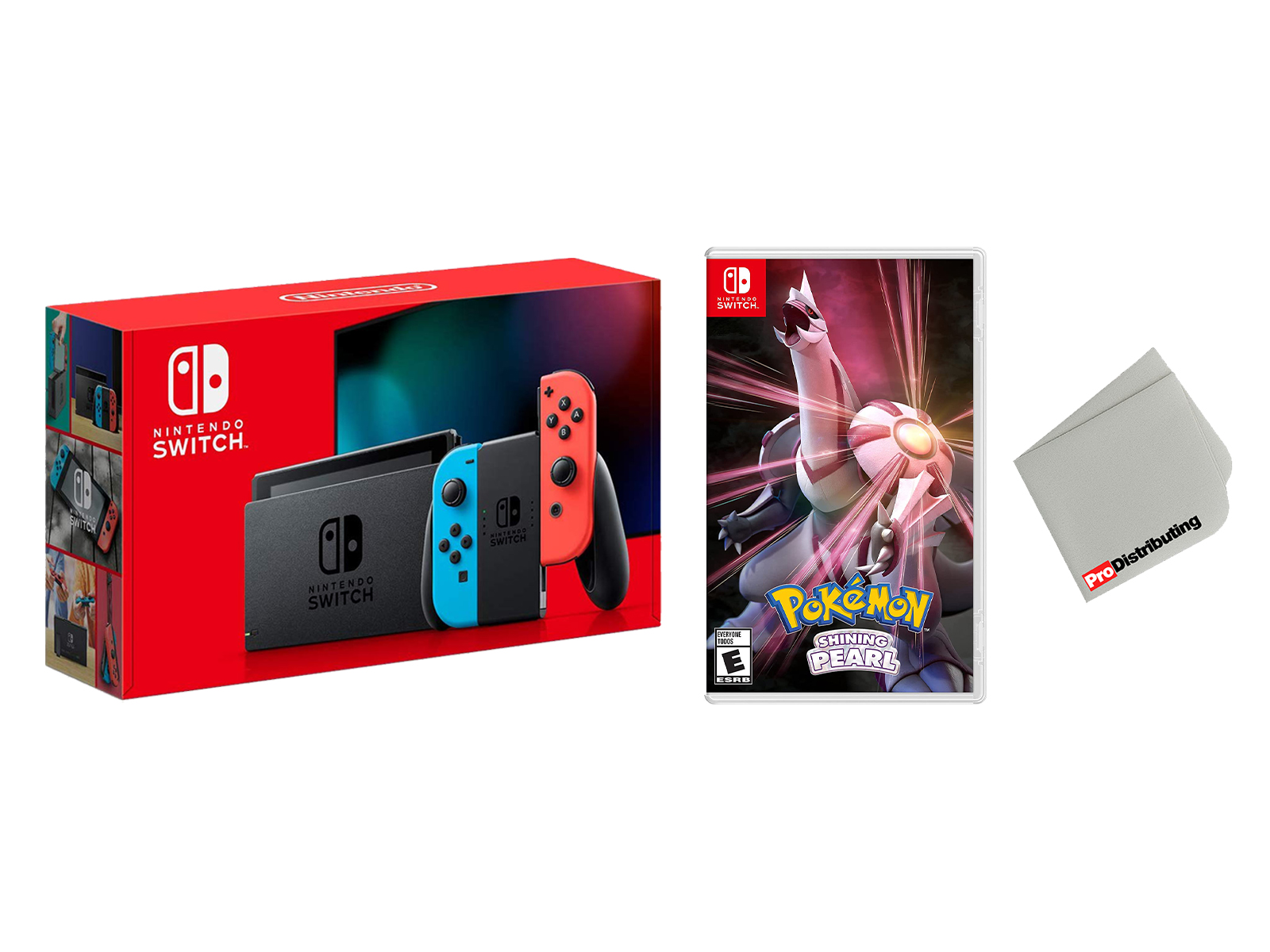 Nintendo Switch 32GB Console Neon Joy-Con Bundle with Pokemon Shining Pearl Game - Import with US Plug - image 1 of 1