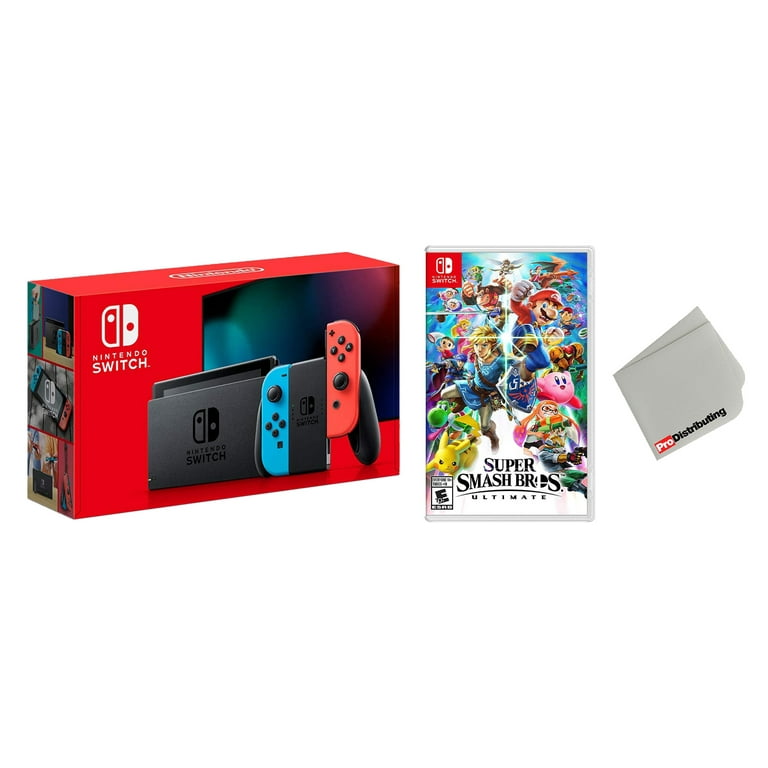 Nintendo Switch 32GB Neon Joy-Con Bundle with Super Smash Bros