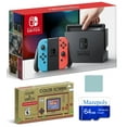 thumbnail image 1 of Nintendo Switch 32GB Console Video Games, Neon Red/Neon Blue Joy-Con, Nintendo Game & Watch: Super Mario Bros with Mazepoly Accessories, 1 of 5