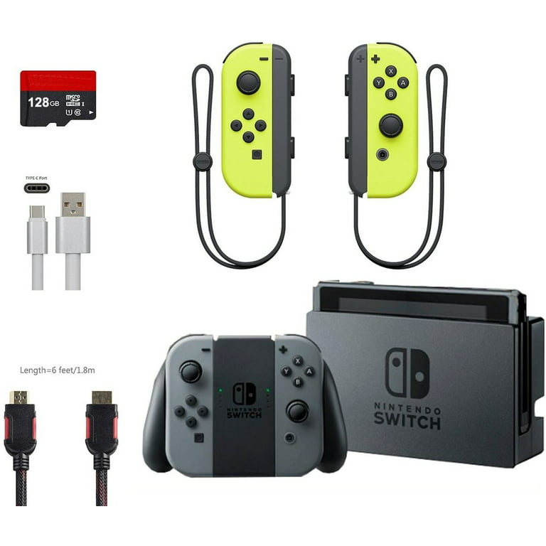 Nintendo Switch Bundle (6 items): 32GB Console Gray Joy-con, Game Disc  Splatoon 2, 128GB Micro SD Card, Type C Cable, HDMI Cable Wall Charger  Reviews 2024