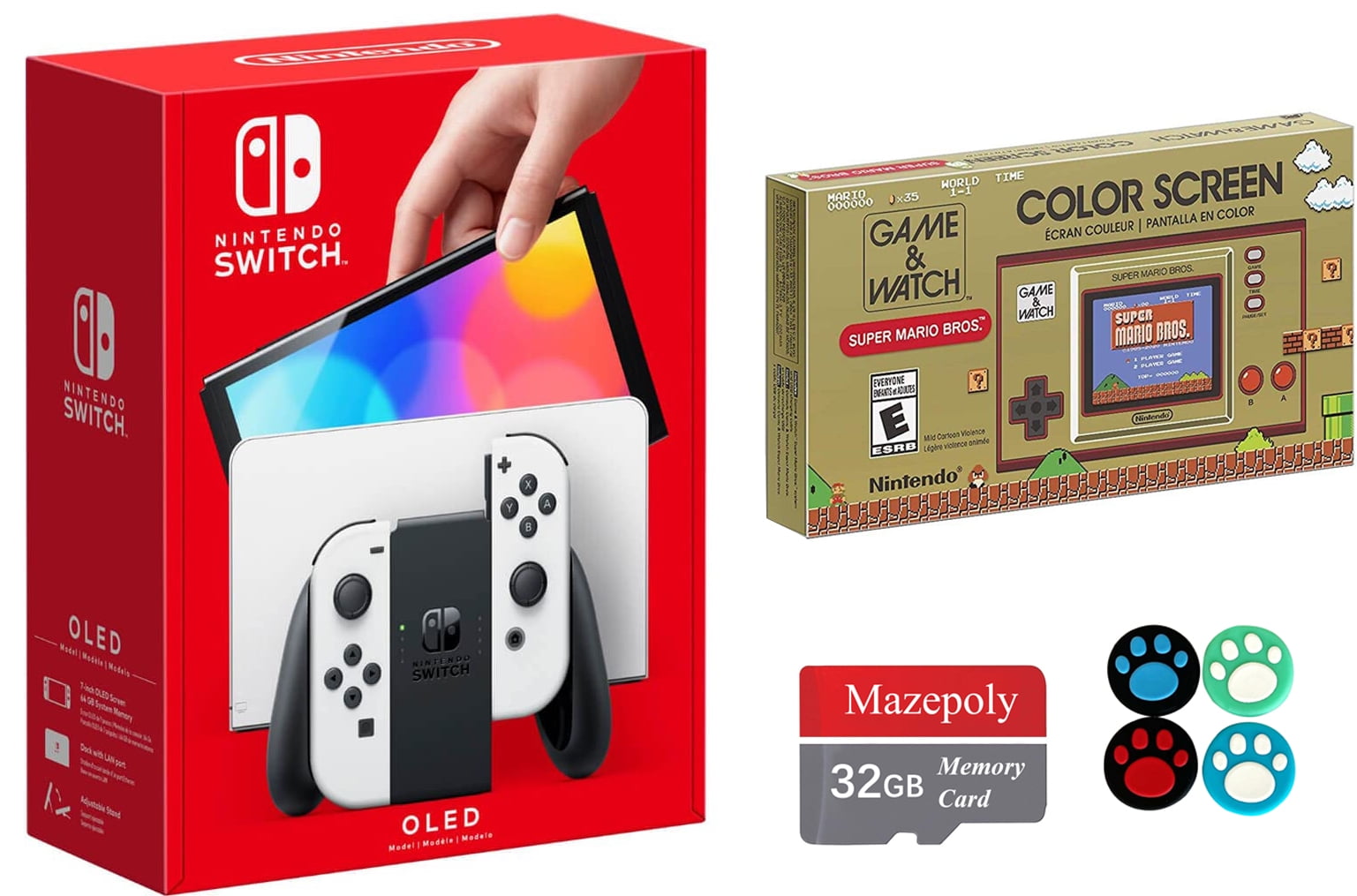 Nintendo Switch – OLED Model W/White Joy-Con Console with Super Mario Bros.  Wonder Game- Limited Bundle 