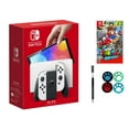 thumbnail image 1 of Nintendo Switch 64GB OLED Model Bundle, Nintendo Switch Console with White Joy-Con Controllers & Dock, Vibrant 7-inch OLED Screen, 64GB Storage, Game Super Mario Odyssey with Mazepoly Accessories, 1 of 6