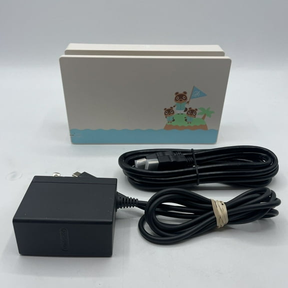 Pre-Owned Nintendo Switch Animal Crossing Dock & AC Charger & HDMI Docking Set Bulk Pack ( )