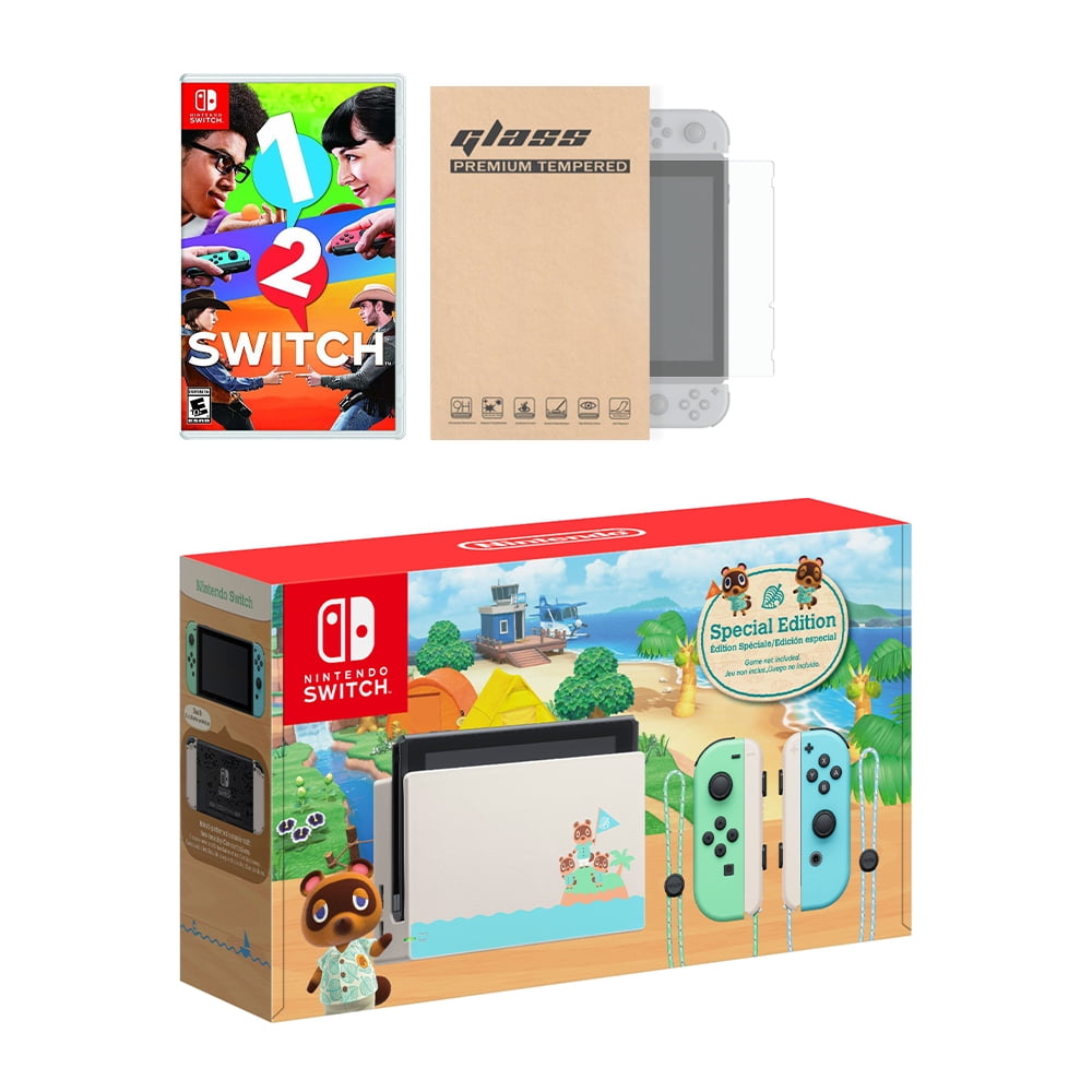 Nintendo Switch Animal Crossing Limited Console The Legend of Zelda:  Skyward Sword HD Bundle, with Mytrix Tempered Glass Screen Protector -  Improved 