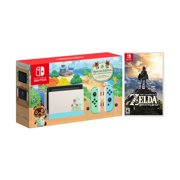 Nintendo Switch Animal Crossing Limited Console The Legend of Zelda: Breath of the Wild Bundle, with Mytrix Tempered Glass Screen Protector - Improved Battery Life Console with the Best NS Game