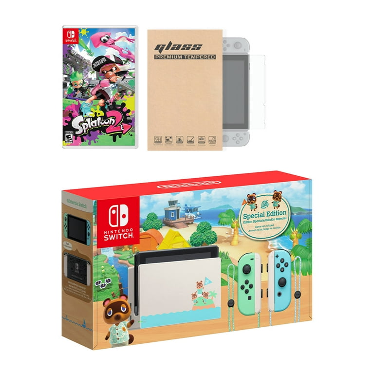Nintendo Switch Animal Crossing Limited Console Splatoon 2 Bundle