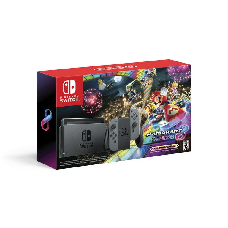 Nintendo Switch Bundle with Mario Kart 8 Deluxe - Gray 