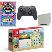 Nintendo Switch Console Animal Crossing: New Horizons Edition with Extra Wireless Controller, WarioWare: Get It Together! and Screen Cleaning Cloth