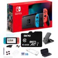 thumbnail image 1 of Nintendo Switch Console, Neon Blue and Neon Red Joy-Con, 6.2" Multi-Touch, WiFi, Bluetooth, HDMI,32GB Internal and Extra External 128GB Storage Game Console, 1 of 5