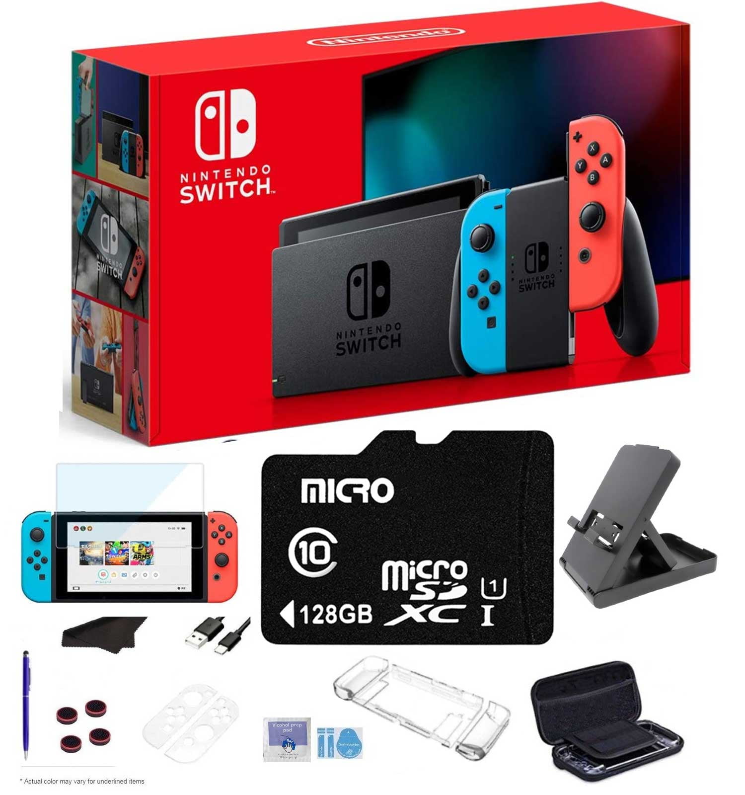 2023 Newest Nintendo Switch OLED Model Neon Red & Blue Joy-Cons Console,  32GB Internal Storage, Bundle with Mario Party Superstars Standard Edition  