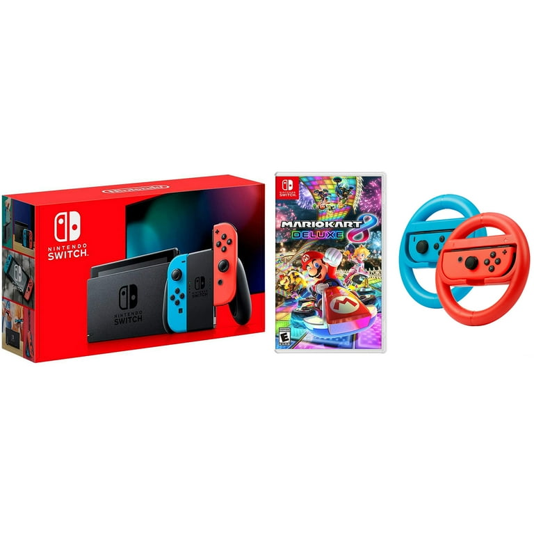 Nintendo Switch Console Neon Red and Blue, Mario Kart 8 Deluxe