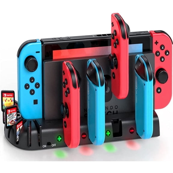 Switch Controller Charging Dock Station with Charging Cable, Joy Con Charger Dock for Switch & OLED, Switch Accessories for Gamer