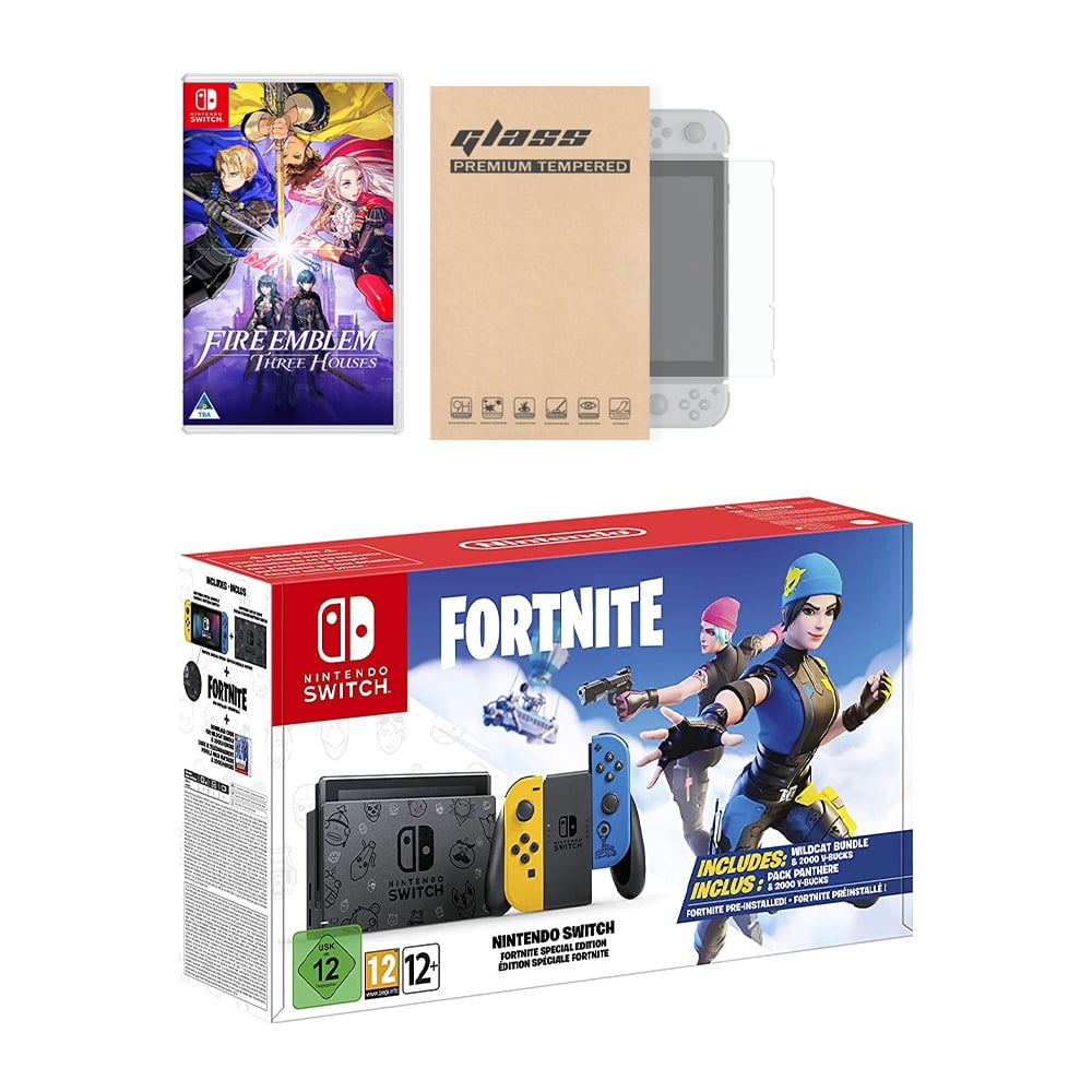 Nintendo Switch Fortnite Wildcat Edition and Game Bundle: Limited Console  Set, Pre-Installed Fortnite, Epic Wildcat Outfits, 2000 V-Bucks, Fire  Emblem: Three Houses, Mytrix Glass Screen Protector 