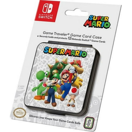 RDS Industries - Nintendo Switch Game Traveler 12 Game Card Super Mario Case - Black