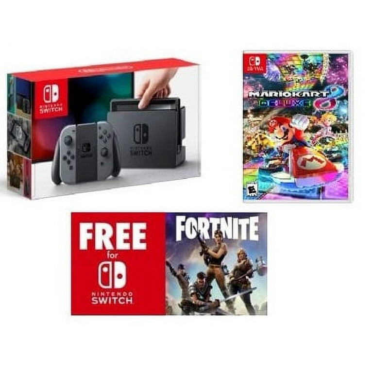 Nintendo Switch Gaming Console Bundle with Mario Kart Deluxe and