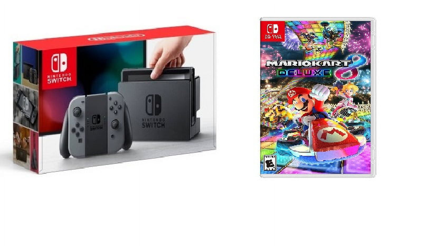 Nintendo Switch OLED with Pro Controller and Mario Kart 8 Deluxe Game  Bundle NS-HEGSKAAAA White - US