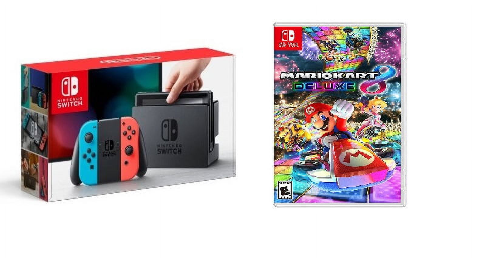 Nintendo Switch Gaming Console Neon Blue and Neon Red Joy-Con Bundle ...